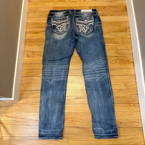 Women's Rock Revival Clove Mid-Rise Straight 34x32